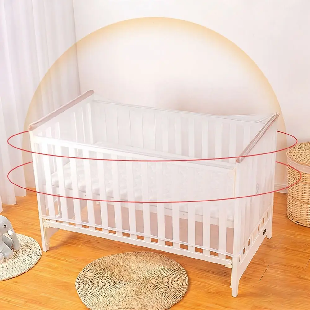 Mosquito Crib Mosquito Net Foldable Breathable Stroller Safety Tent Washable Full-face Cot Cover for Holidays Travel Summer view 5