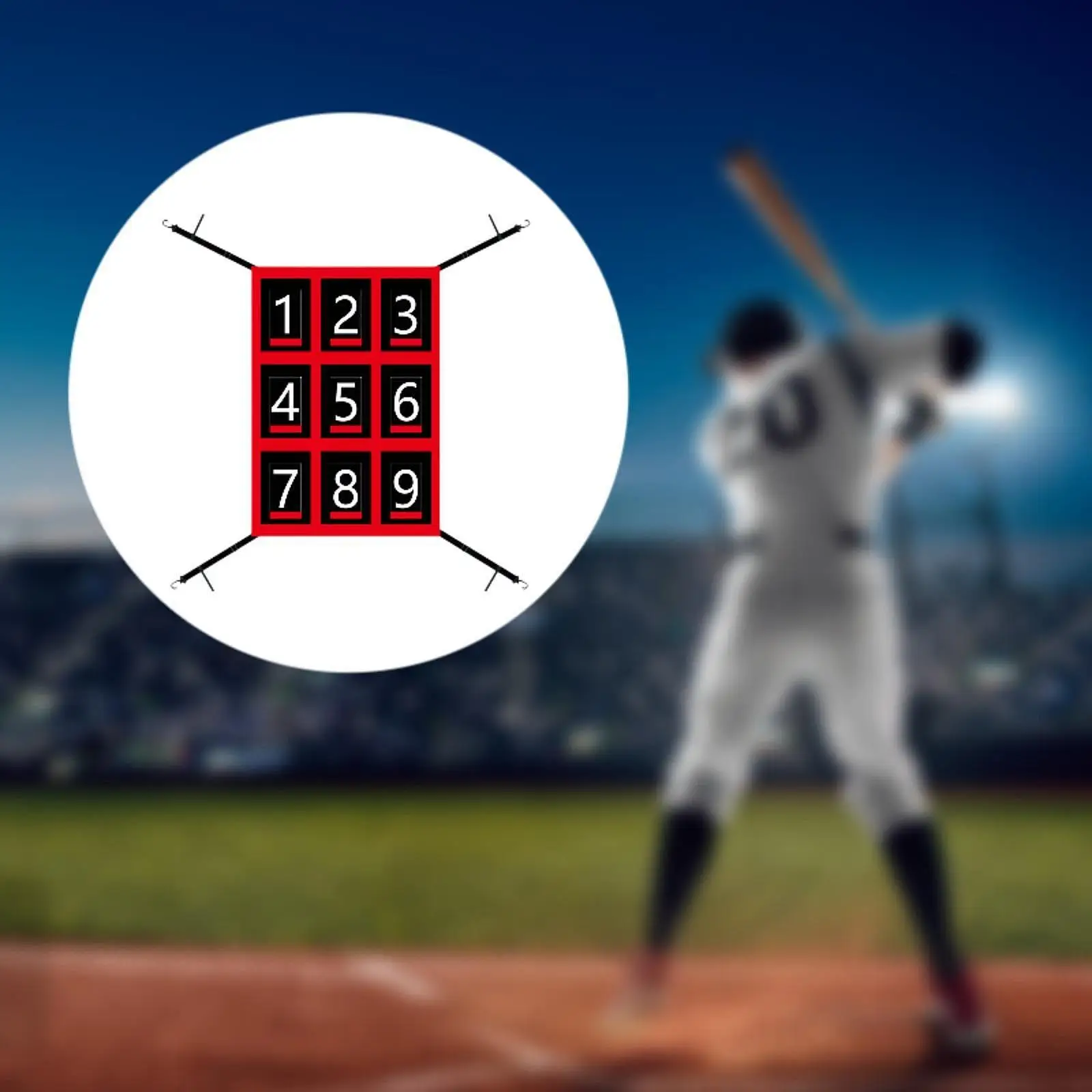 

Baseball Strike Zone Target, Softball Goal -adjustable Numbers -pitching -ziel -Wehnweb for Outdoor Sports, Beat