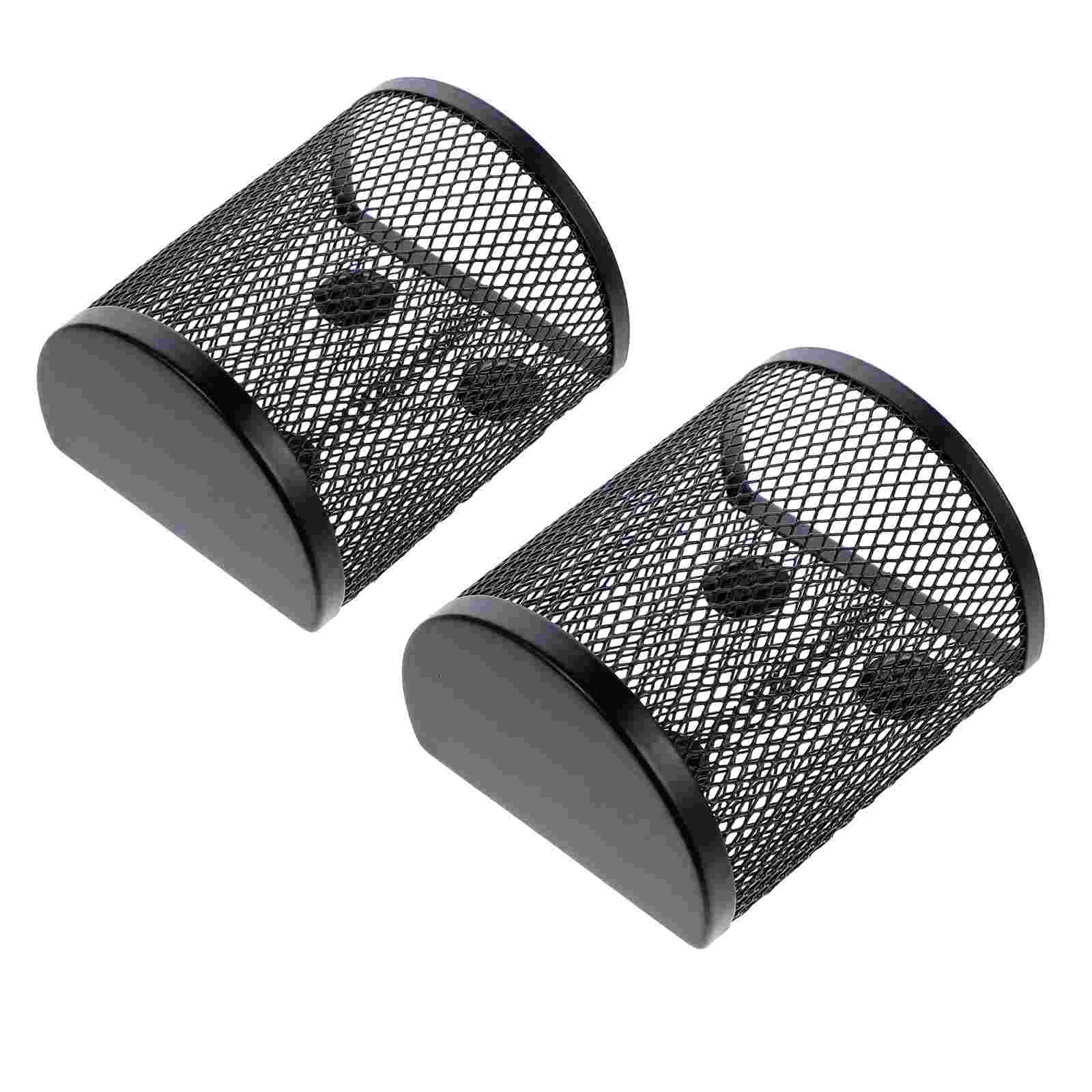 

2 Pcs Magnetic Storage Basket Premium Iron Fridge Mounted Expand Space Kitchen Living Room No Punch Installation Black Office