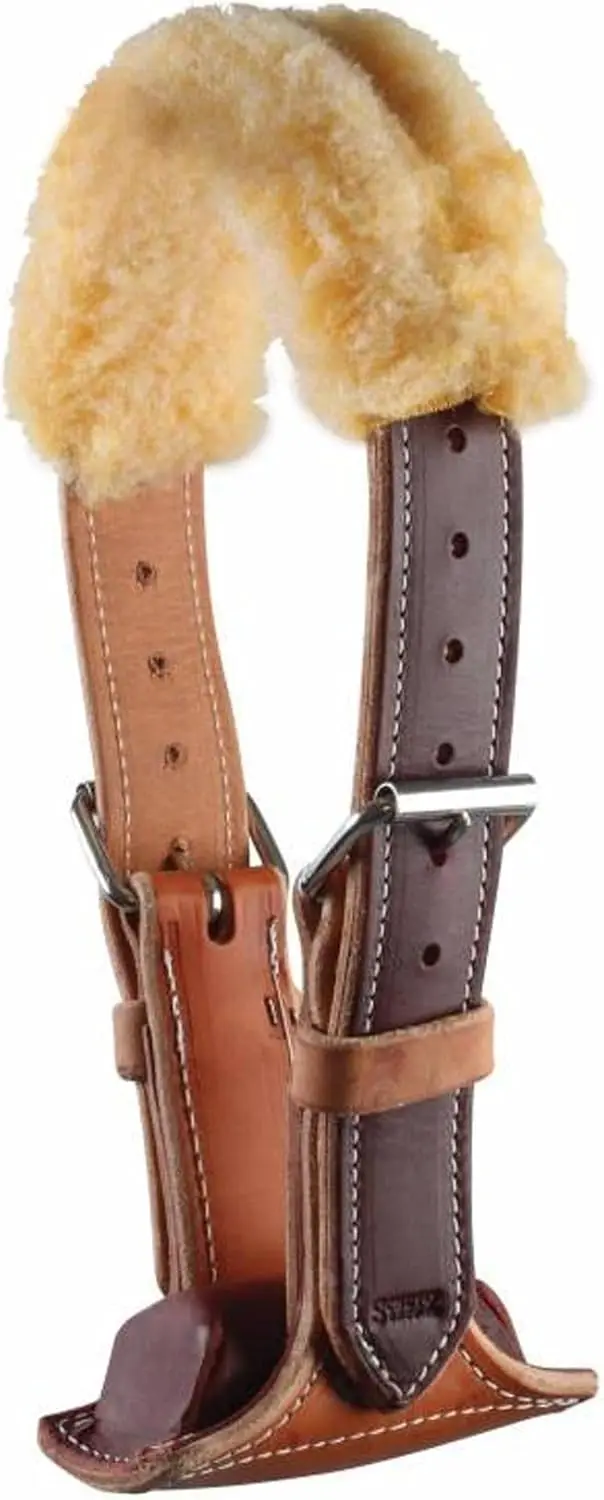 

Durable Leather Horse Cribbing Control Collar with Adjustable Fit and Removable Fleece Cover