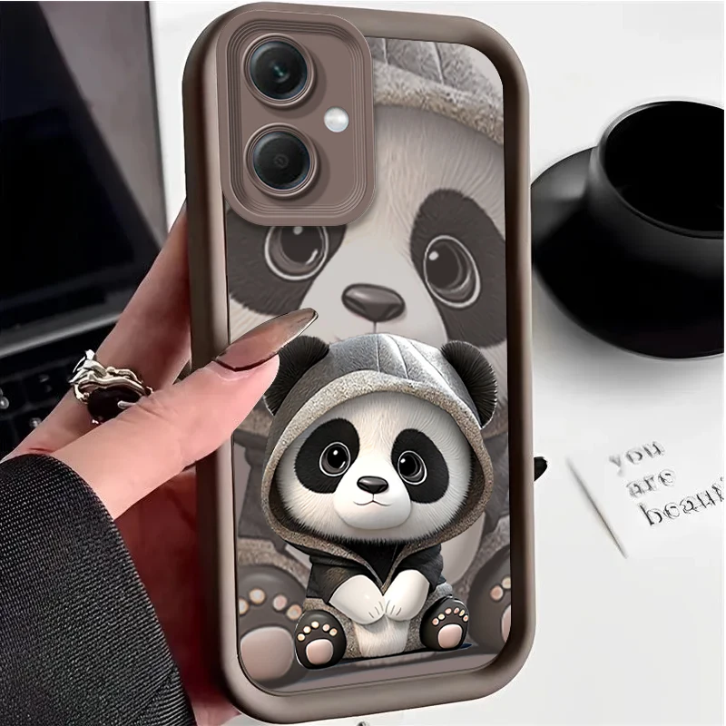 Riesenpanda-Silikon-Handyhülle für Xiaomi Redmi Note 13 12 Pro Plus 4G 5G 13C 12C Turbo 11 11S 10 10S 9 10A 10C 9C A2 A1 Cover