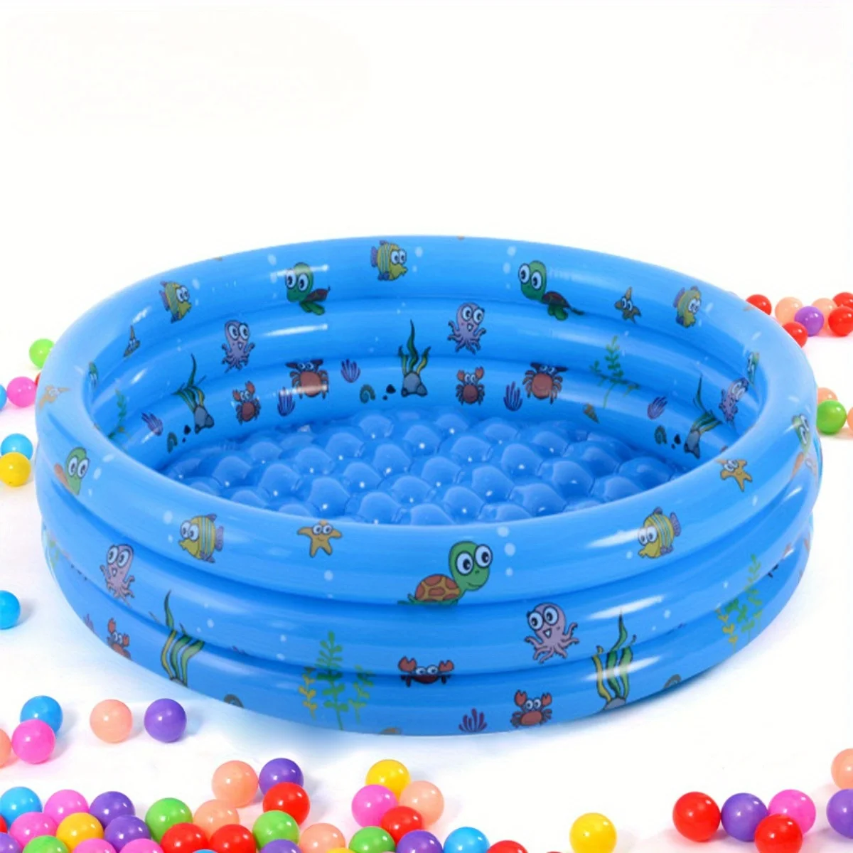 100Cm three-ring round inflatable ball pool for infants and children, swimming pool, paddling pool, sand pool
