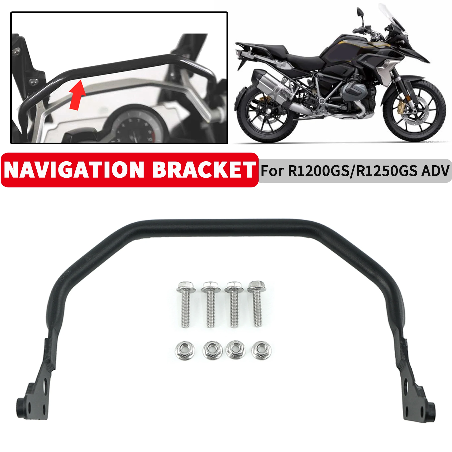 

Motorcycle GPS Navigation Bracket for BMW R1200GS R1250GS ADV R 1200GS 1250GS 1200 GS Front Bar Phone Holder Mount Stand Support