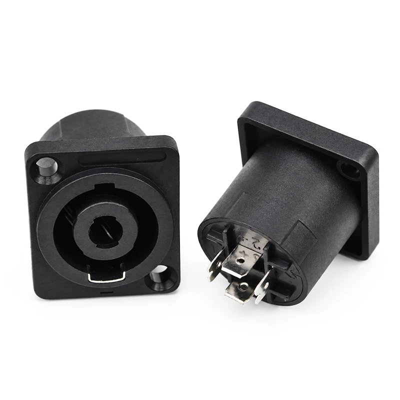 4 Pin Speaker Twist Lock Male Insert Panel Mount Board Connector Socket for Amplifier Loudspeaker Cabinet PA Audio Cable Repair