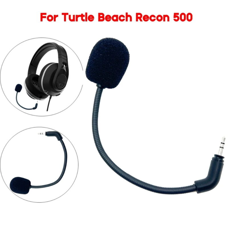 2.5mm Plug- Mini Microphone for Turtle Beach Recon 500 Gaming Headset Headphone Microphone 2.5 Curved Plug Voice Mic-