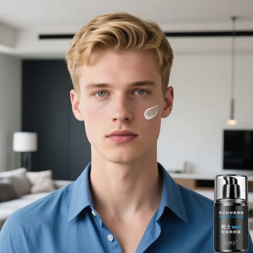 V7 Man's Lazy Natural BB Cream Refreshing Texture Moisturizing Concealer Nourishing Effective Makeup Foundation
