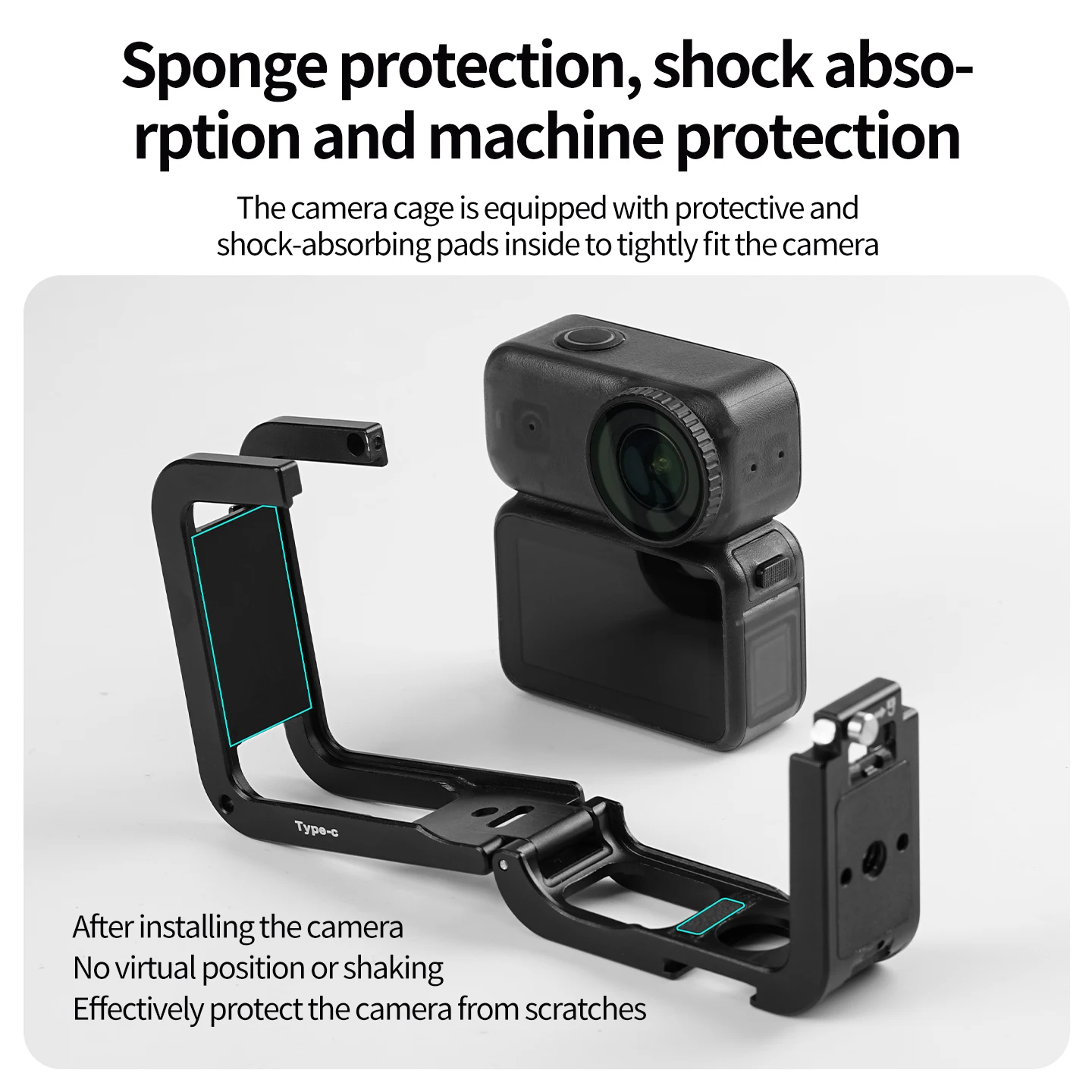 Aufladbarer magnetischer Kamerakäfig-Stativadapter für DJI Osmo Nano Kamera, Selfie-Stick, Fahrrad-Rucksackhalterung für Mikrofon- und Lichterweiterung – Detail 18