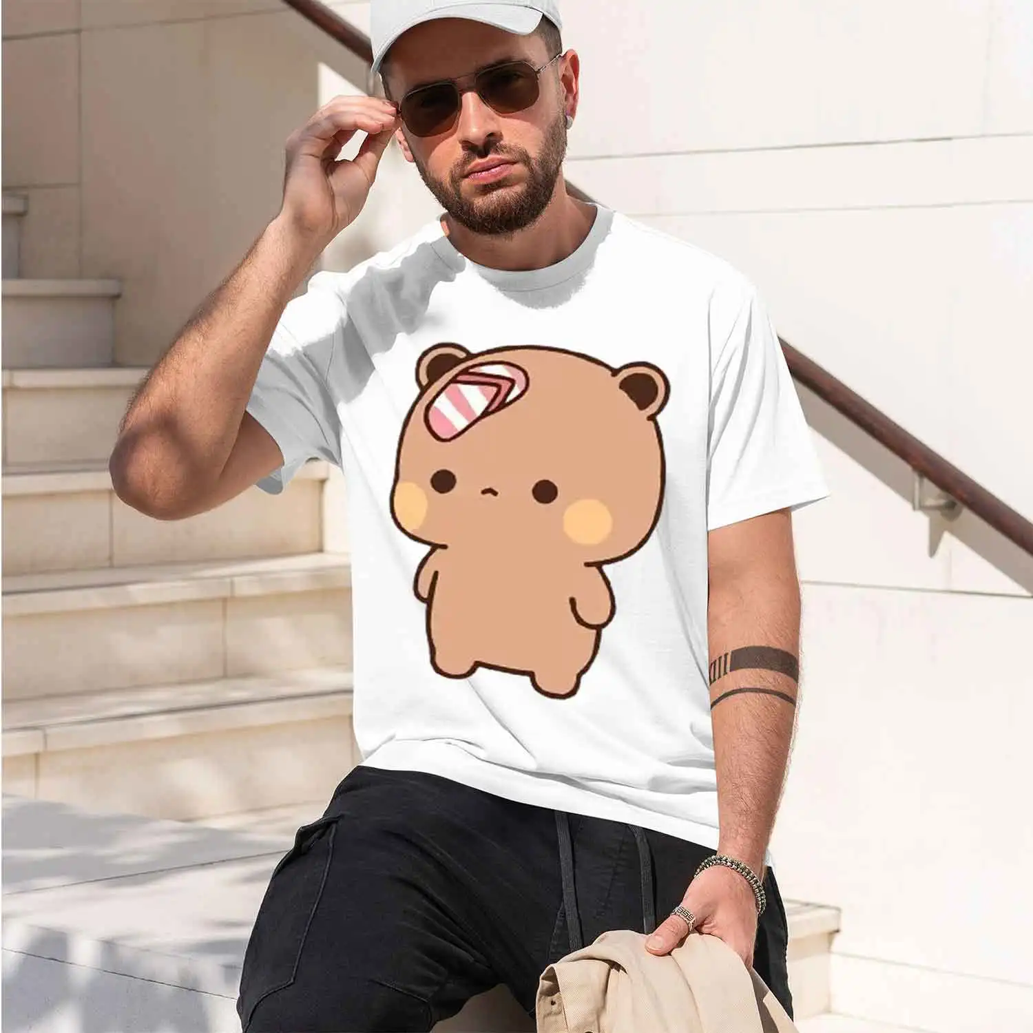 Panda Bubu Thro Flip Flop To Dudu T-shirt Men Women Funny Couple T Shirt Casual Fashion Cute Tshirt Valentines 2026 New Model Sh