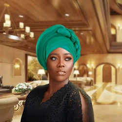 Latest African Auto Geles Headtie Already Made Braids Turban Cap for Women Hijab Bonnet Nigeria Aso Oke Headwrap Wedding Party