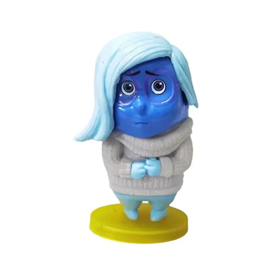 6Pcs/Set Mini Inside Out 2 Action Figure Toy Cartoon Movie Joy Anxiety Anger Sadness Disgust Fear Model Doll Toys Figurines Gift