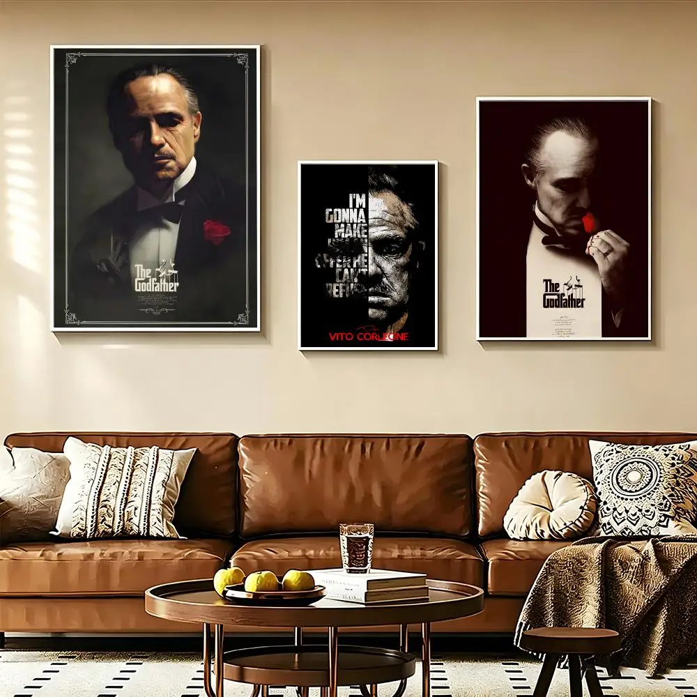 Movie T-The G-Godfather Poster Posters Self-adhesive Paper Print Home Living Room Bedroom Entrance Bar Cafe Art