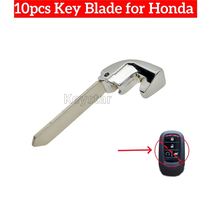 

Keychannel 10pcs Hon2021 Car Smart Key Blank Keyless Remote Emergency Key Blade Spare Key for Honda CRV HRV Accord Civic 72147