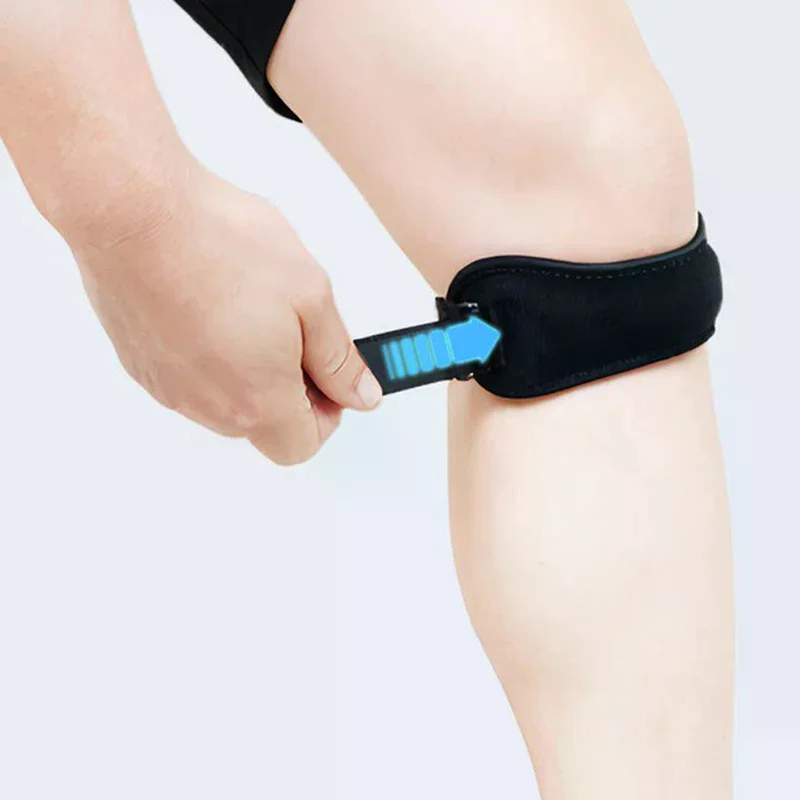 Imbottitura morbida regolabile in Eva, cinturino per ginocchio, protezione tendine rotuleo, corsa, ciclismo, palestra, sport, supporto per ginocchio, avvolgimento di compressione, dolore unisex