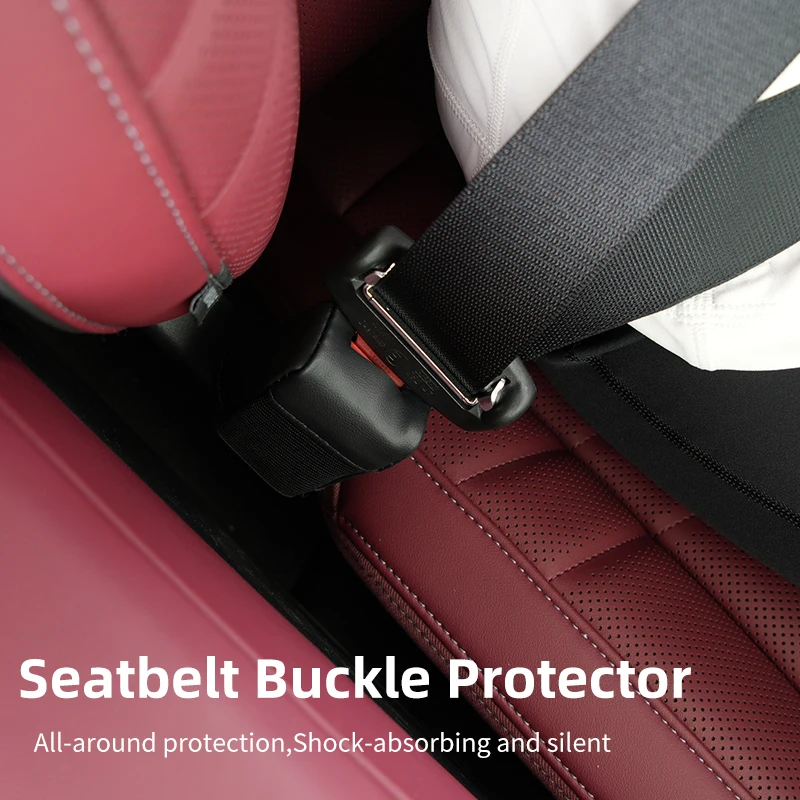 Full Coverage Leather Car Seat Belt Buckle Cover Protector For Citroen C4 C3 C5 C1 C2 Berlingo Celysee Cactus Picasso Saxo Grand 3