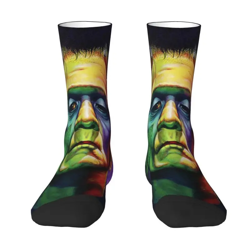 

Horror Halloween Monster Mens Crew Socks Unisex Novelty 3D Printing Frankenstein Dress Socks