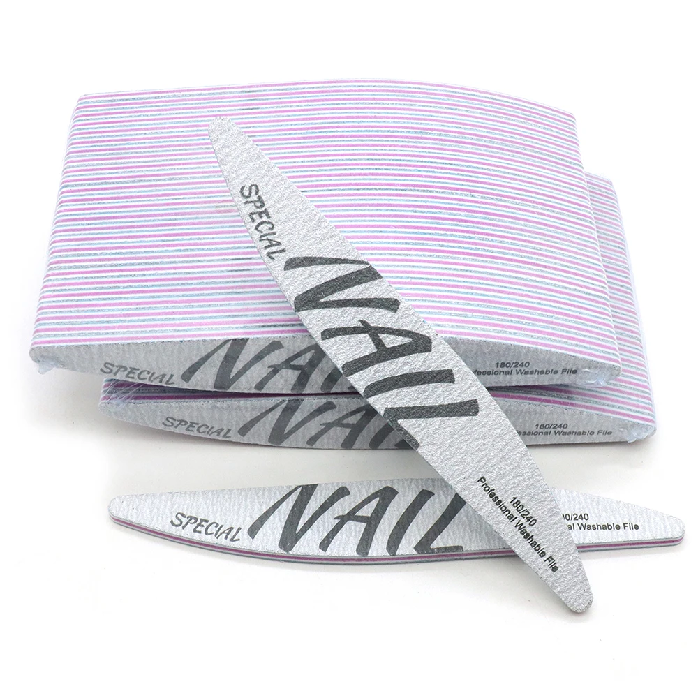 

50 Pieces 180/240 Grit Nail Files For Natural Nails Fingernail Files Buffer Double Side Emery Boards For Nails Manicure Products