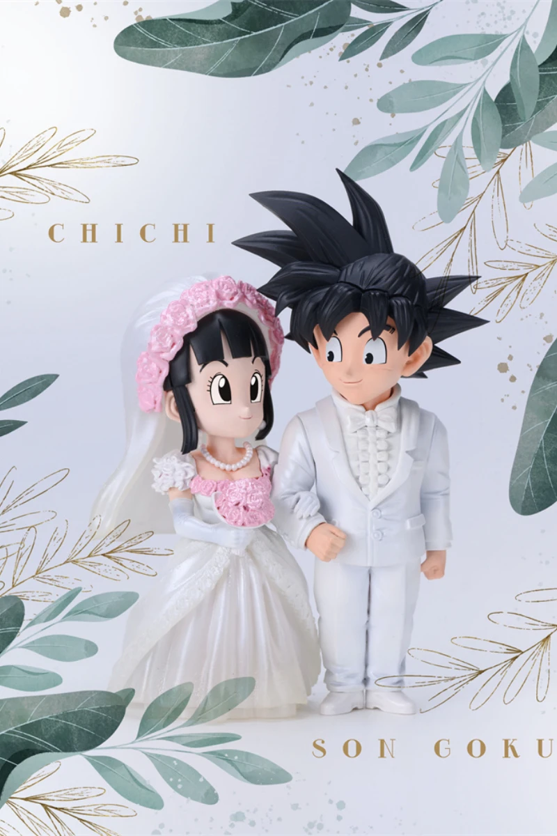 League Studio Gk Wcf Dragon Ball Z Newly Married Series Son Goku Wedding Chichi Anime Action Figure Model Garage Kit Statue Toys