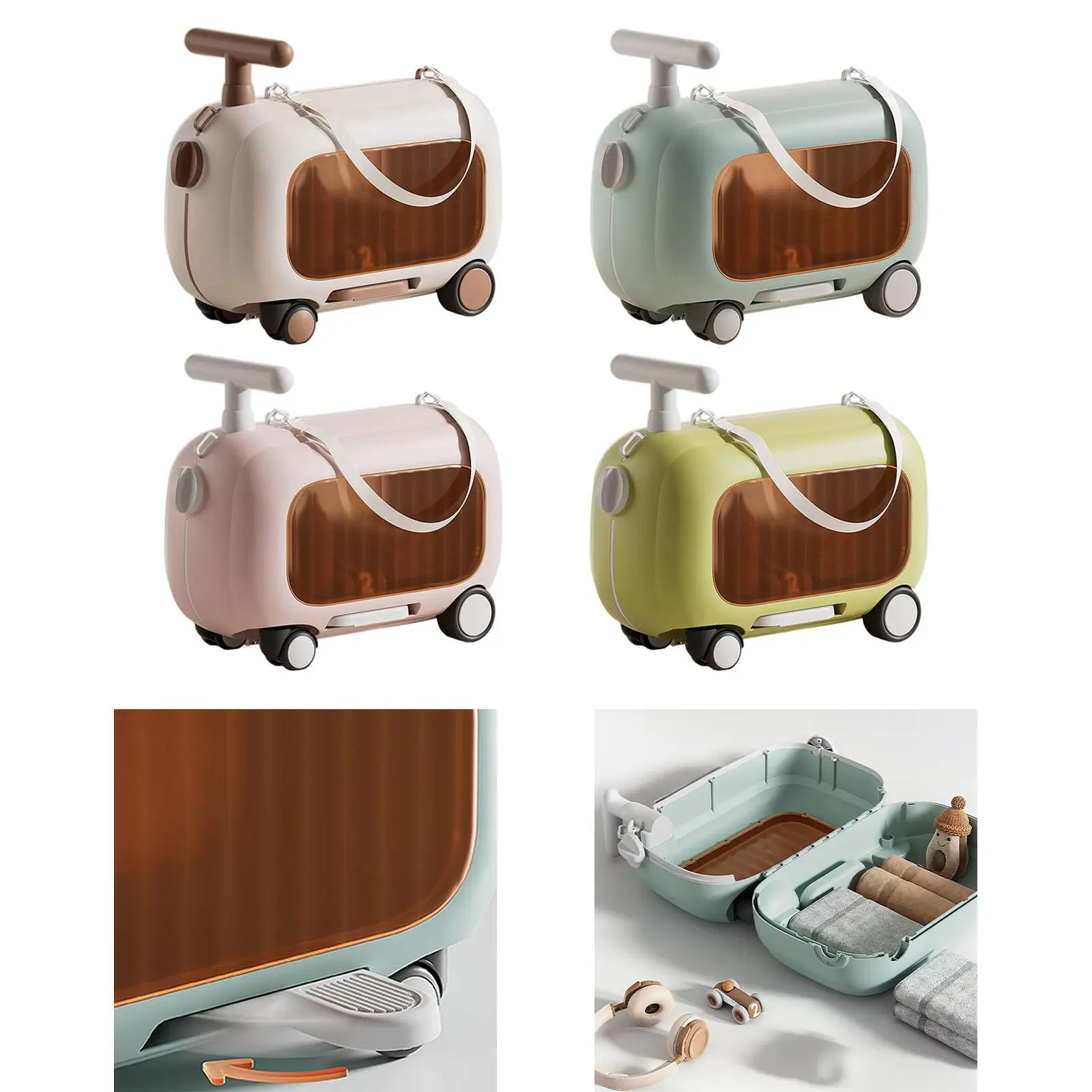 حقيبة أطفال خفيفة الوزن مع عجلات هدية أمتعة سفر مدمجة للأطفال الأولاد والبنات والأطفال #2