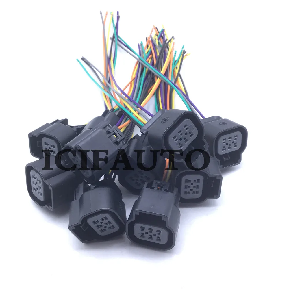 スロットルボディアクチュエーター用コネクター,ピグテールワイヤー,6ピン,gm l99,ls2,ls3,ls7 13504128,10x用