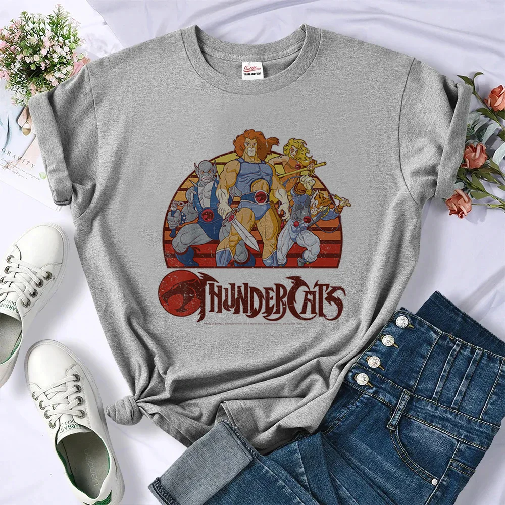 Thundercats t-shirts women summer Japanese tshirt girl 2000s y2k clothes