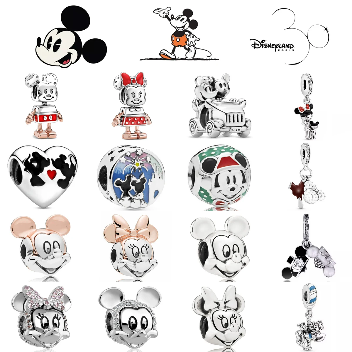 

Новый 925 Серебряный Мино Дисней Милый Микки Маус Рождественский Подвеска Микки Подвески Бусины Подходит Оригинальный Браслет DIY Ювелирные Изделия Для Женщин