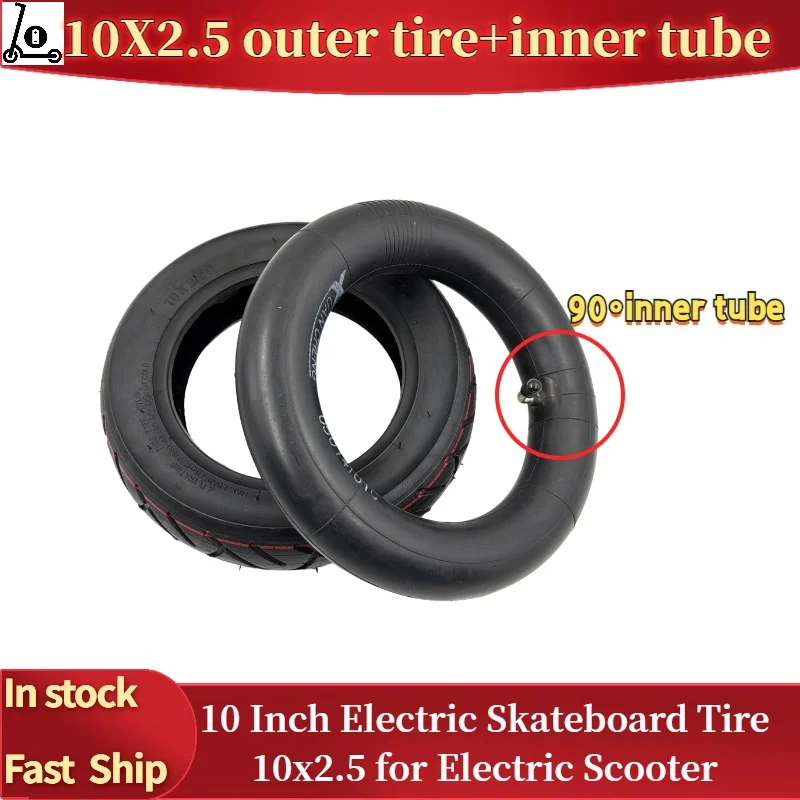 10 Inch XUANCHENG  Electric Skateboard Tire Inflatable Wheel Tyre 10x2.5 Inner And Outer Tube for Electric Scooter Skate Board