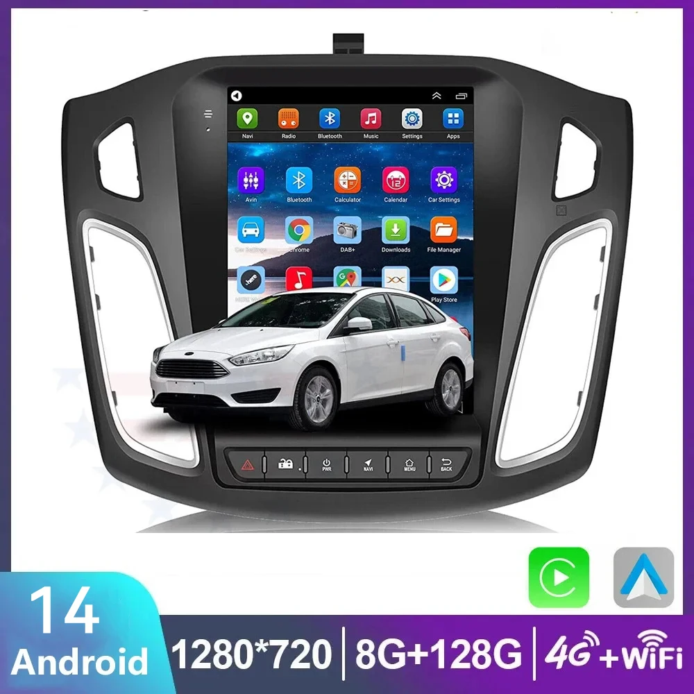 

Android 14.0 Car Radio for Ford Focus MK3 Carplay Multimedia Tesla Screen GPS Navigation Video Player WIFI Mk3 Salon 2012-2018