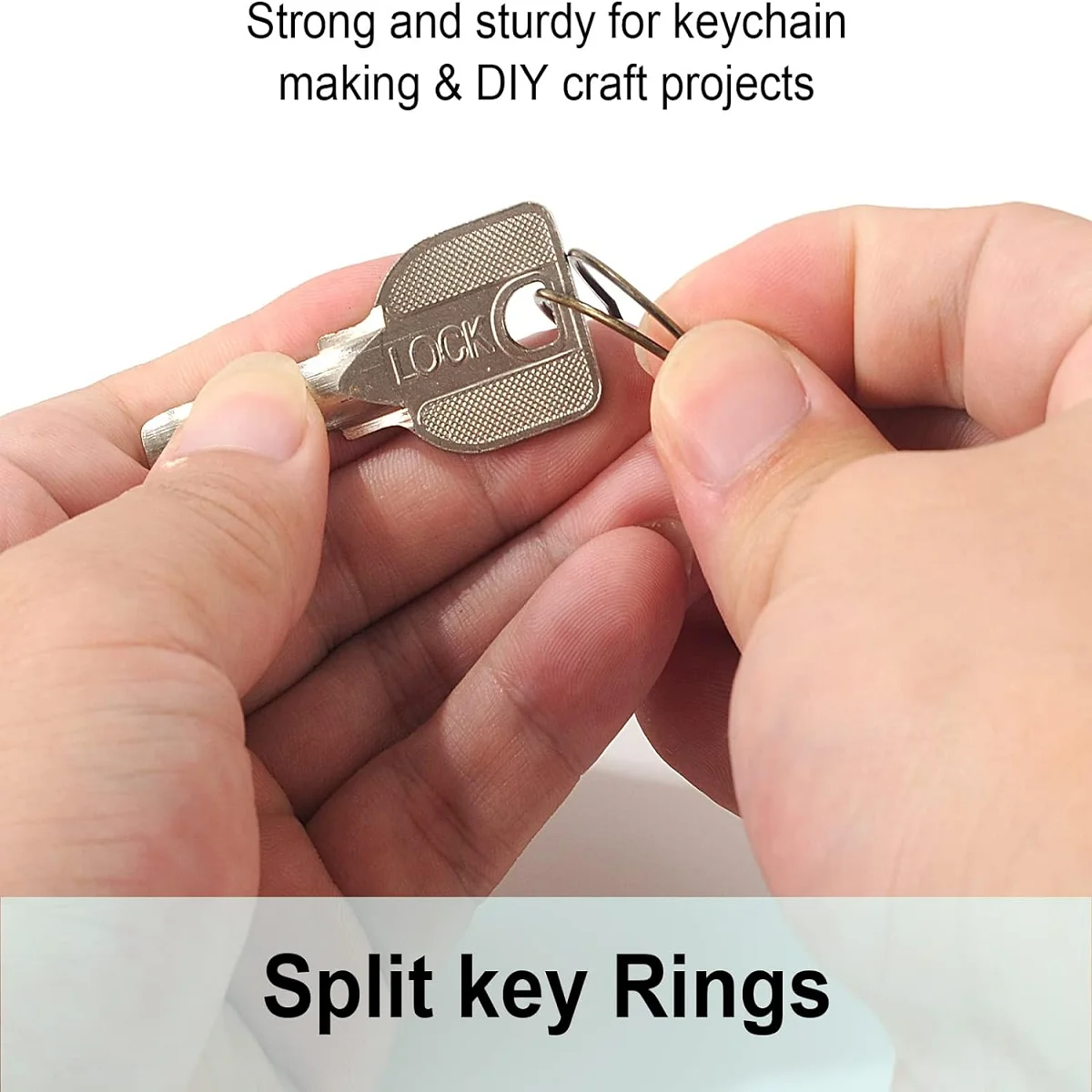 10/20/60/100PCS Metal Key Ring Detachable Split Key Ring for Home, Car, Office Key Accessories DIY Craft Making Kit (25mm)