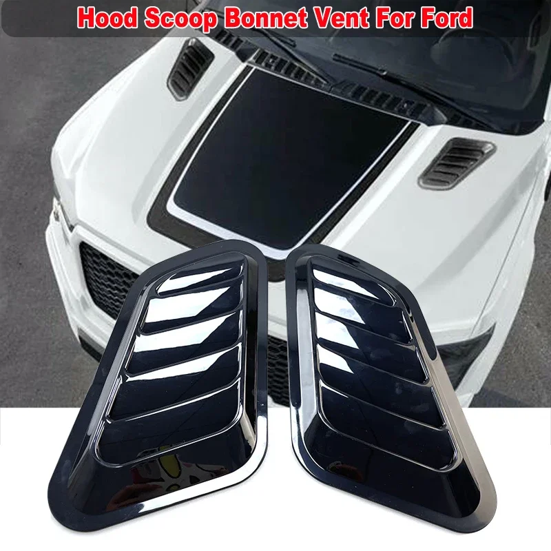 

For Ford Universal Car Air Flow Intake Hood Scoop Bonnet Vent Cover Stickers Decoration Carbon Fiber Look Car Accessoires