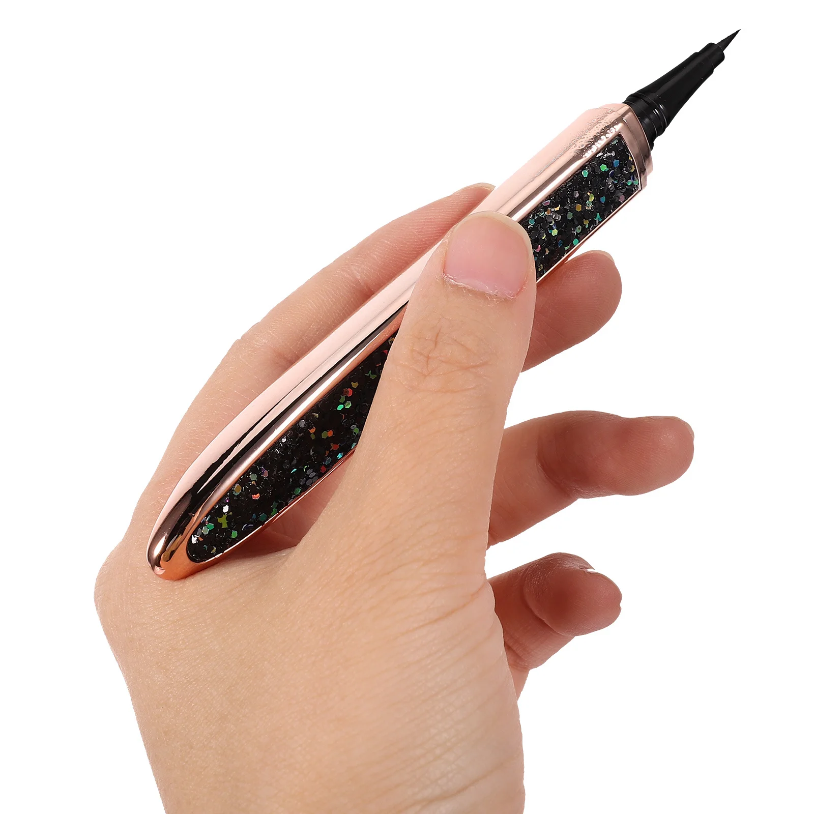 No Blooming Selbstklebender Eyeliner, Diamond Liquid Eyeliner-Stift, glatt, schnell trocknend, langanhaltend, Make-up-Zubehör