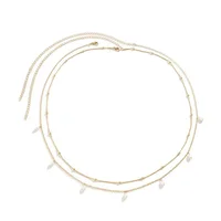 Chaîne de perles Double couche pour femmes, nouvelle mode, Sexy, chaîne de ventre, ceinture de ventre, plage d'été, bijoux de corps, cadeaux de Festival 5
