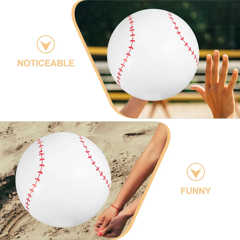 

4 Pcs Inflatable Baseball Swim Floating Small Pool Inflatables Water Toy Balls Toys
