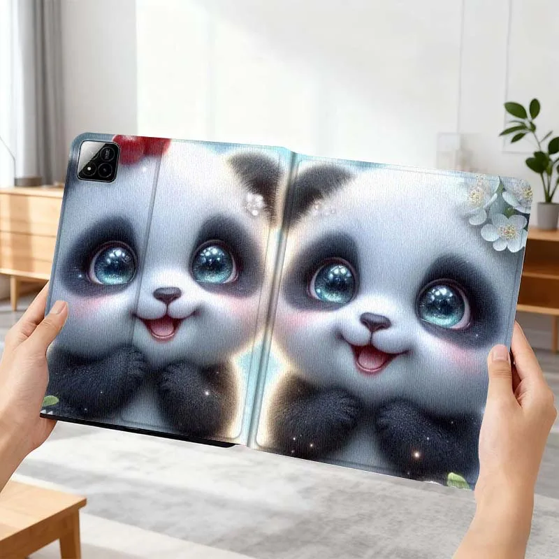 

Cute Panda Blue Eyes Gift For Xiaomi Mi Pad Mini 4 5 6 7 SE Pro Plus Redmi Pad 2 SE 2025 8.8 11 Foldable Tablet Case