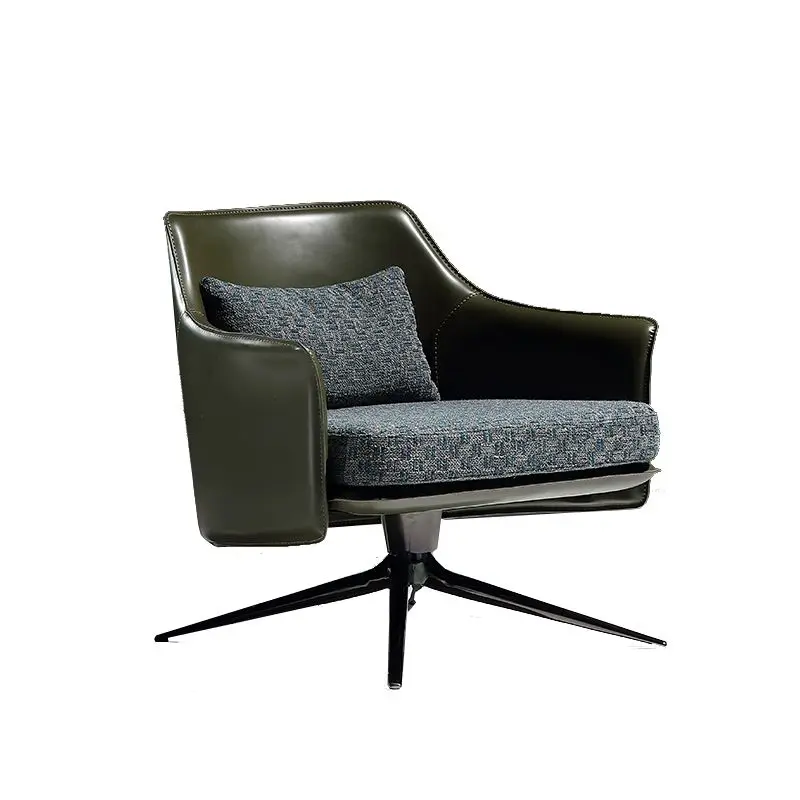 

luxury rotating single sofa leisure designer leather lazy single small apartment negotiation