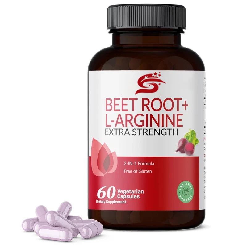 Beetroot+l-arginine 2000mg, Non Gmo, High-quality 2-in-1 Combination Of 60 Vegetarian Capsules Without Animal Ingredients