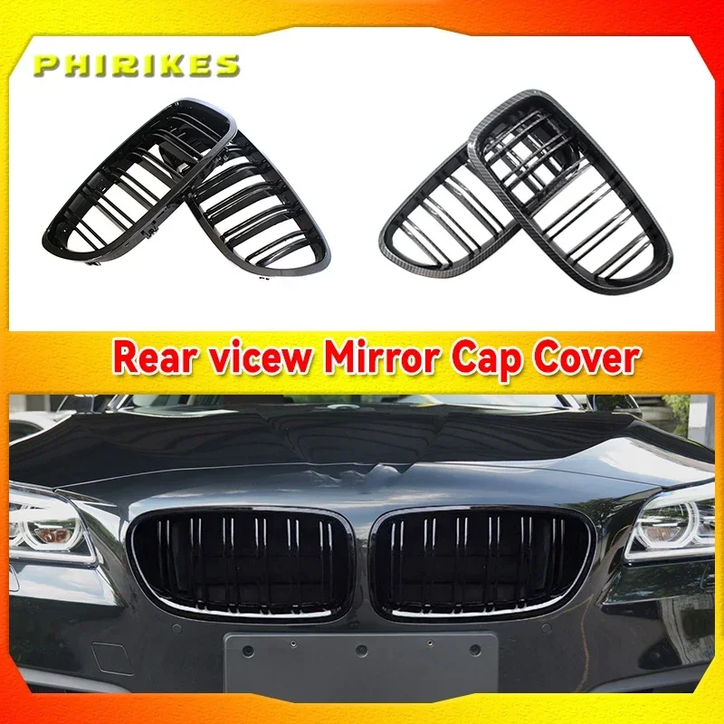 

A Pair Racing Grills Dual Slat Style Front Kidney Grill Grille For BMW F10 F11 F18 520i 525i 530i 535i 2010-2017 Car Styling