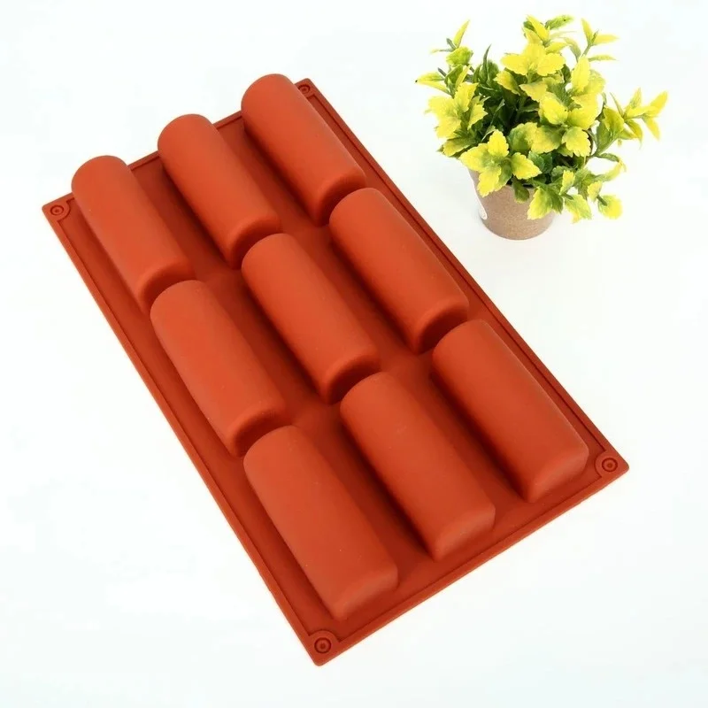 9/12Cavity Large Rectangle Silicone Mold Cereal EnergyBar Maker Chocolate Truffle Brownie Cornbread Cheesecake Soap Butter Mould