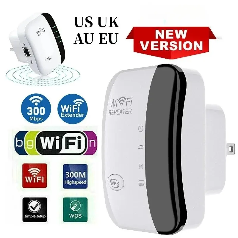 Repetidor Wireless WiFi, Enhancer de Rede Estendida, Roteador Doméstico, Através da Parede, Receber Em Movimento, UE, EUA, 300m