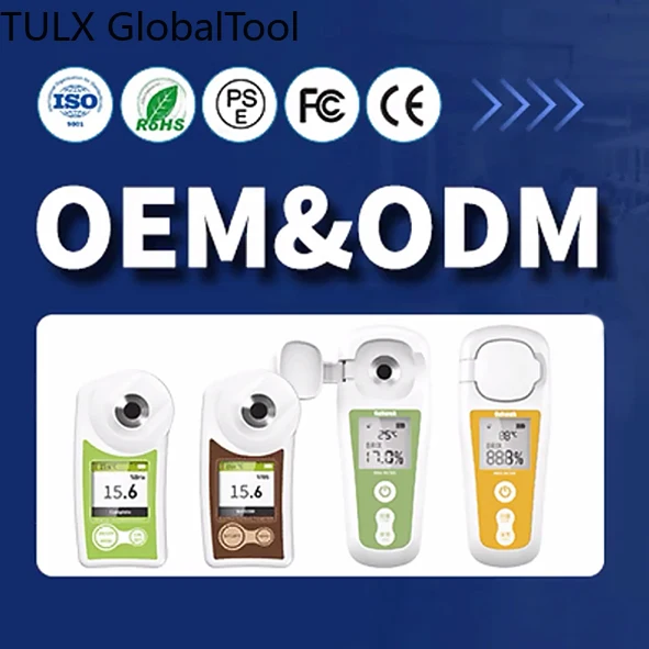 TULX  Digital Refractometer Brix Meter Saccharimeter Densimeter for Fruit Wine Beer Alcohol Sugar Concentration Tester