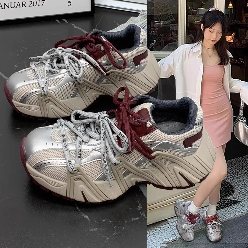 

Super popular thick-soled breathable dad sneakers ins Trendy Women's Summer Height Increase New Hot Style Casual
