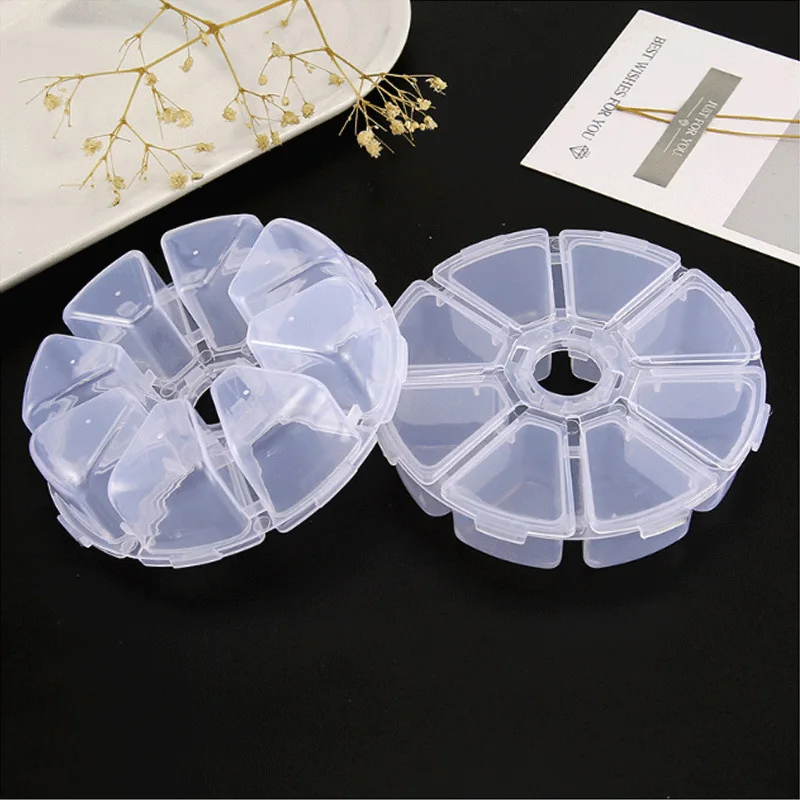 Transparent Plastic Storage Jewelry Box Compartment Adjustable Container Beads Earring Box for Jewelry Rectangle Box Case