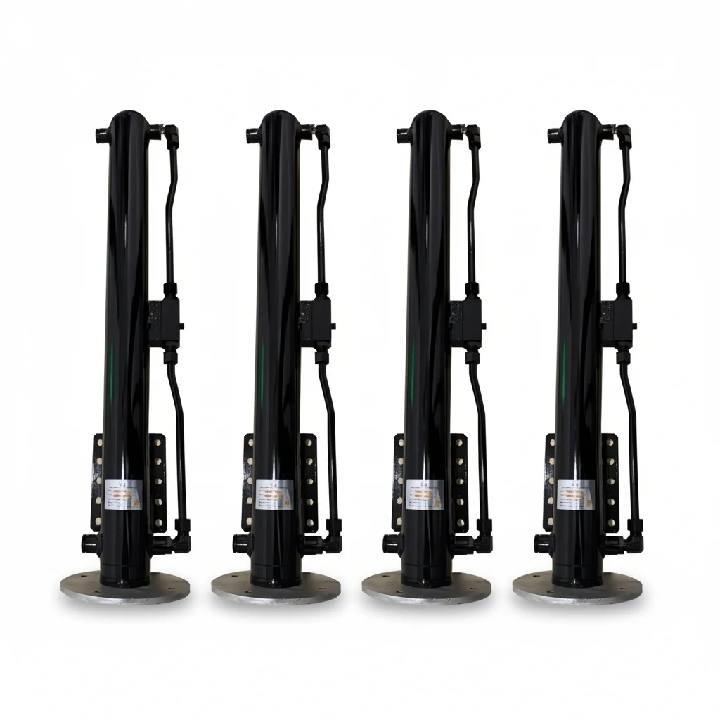 RV Leveling Jacks, 12V 300-800mm Stroke, Hydraulic Auto Leveling System for Fiat Ducato, Caravan Stabilizer