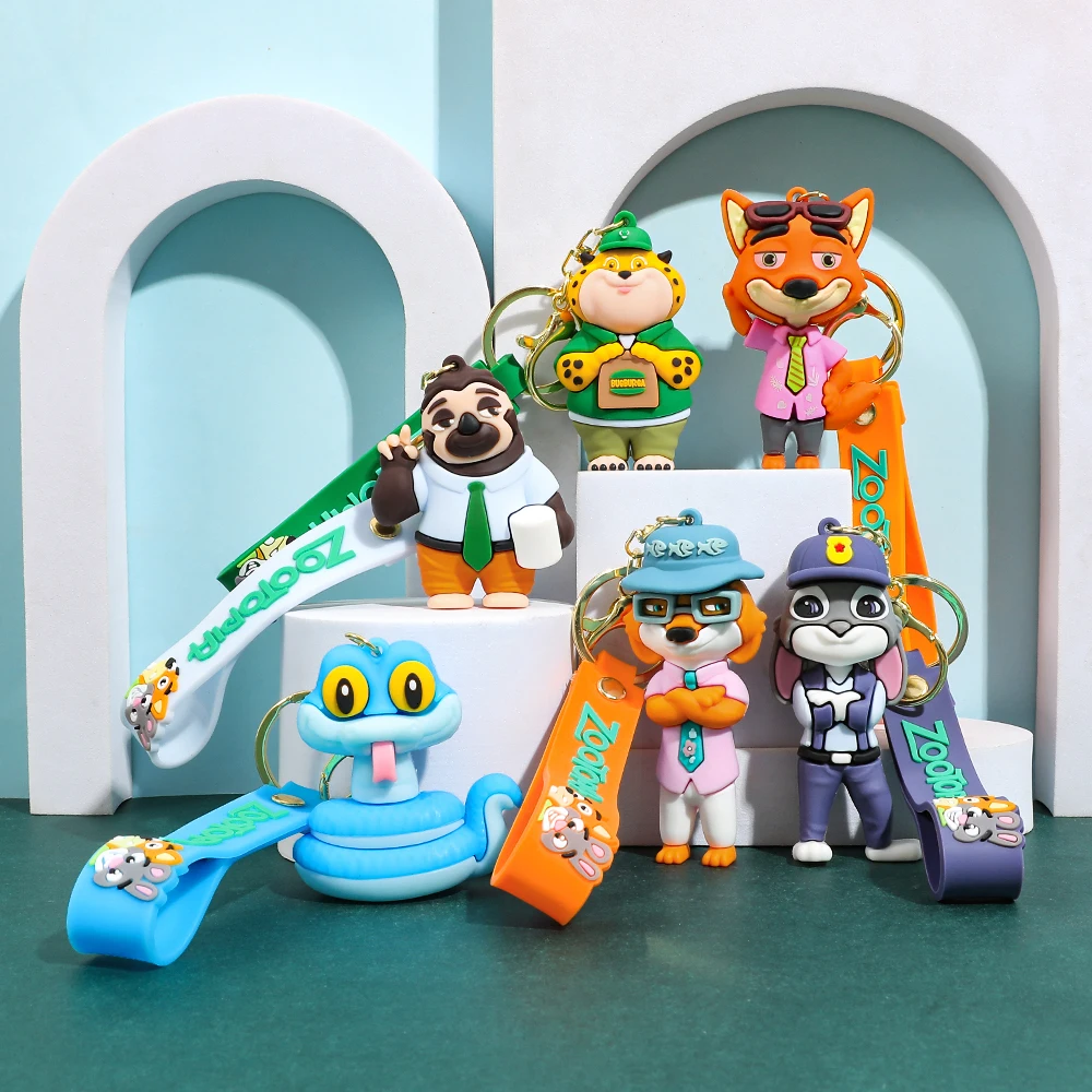 Disney Nouveau Anime Zootopia 2 Figure mignon PVC poupée voiture porte-clés accessoires sac pendentif charme parfait cadeau de noël pour elle