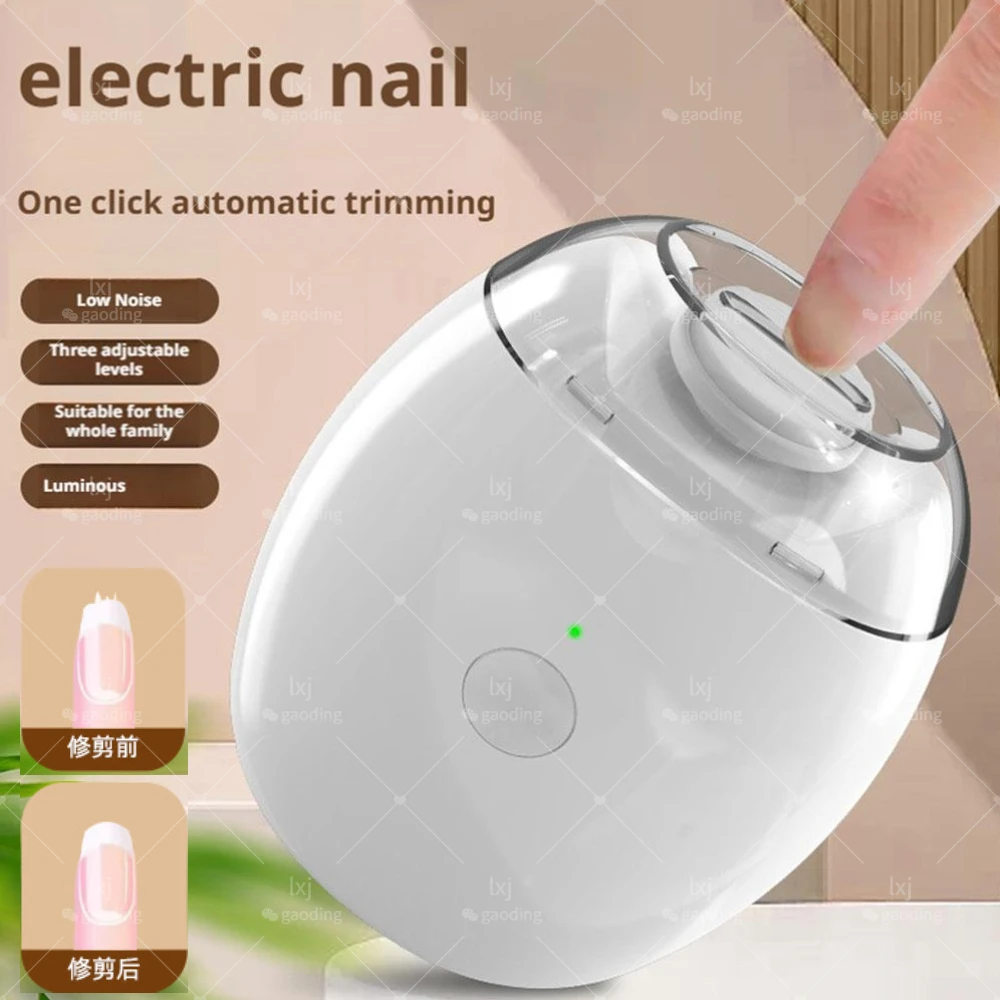 

Портативная перезаряжаемая электрическая машинка для стрижки ногтей со светодиодной подсветкой, автоматическая шлифовальная машина с низкой вибрацией, безопасные маникюрные инструменты для детей и взрослых