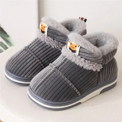 Winter süße Kinder Indoor Home Hausschuhe 2024 Baby Kind plus Samt dicke warme Kinder Turnschuhe Baumwolle gepolsterte Jungen Mädchen Schuhe