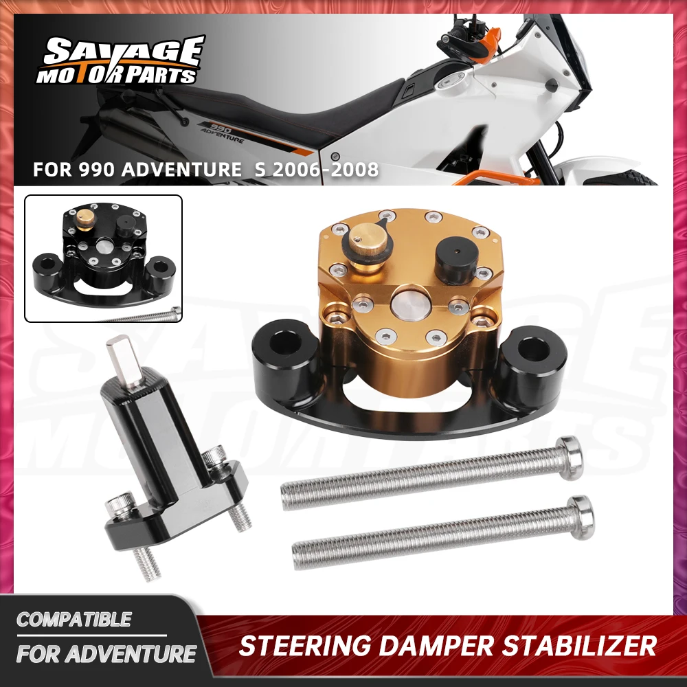 For 990 Adventure Steering Damper Stabilizer 990 ADV S 2006-2008 Motorcycle Linear Steering Damper Stabilizer Reverse Safety