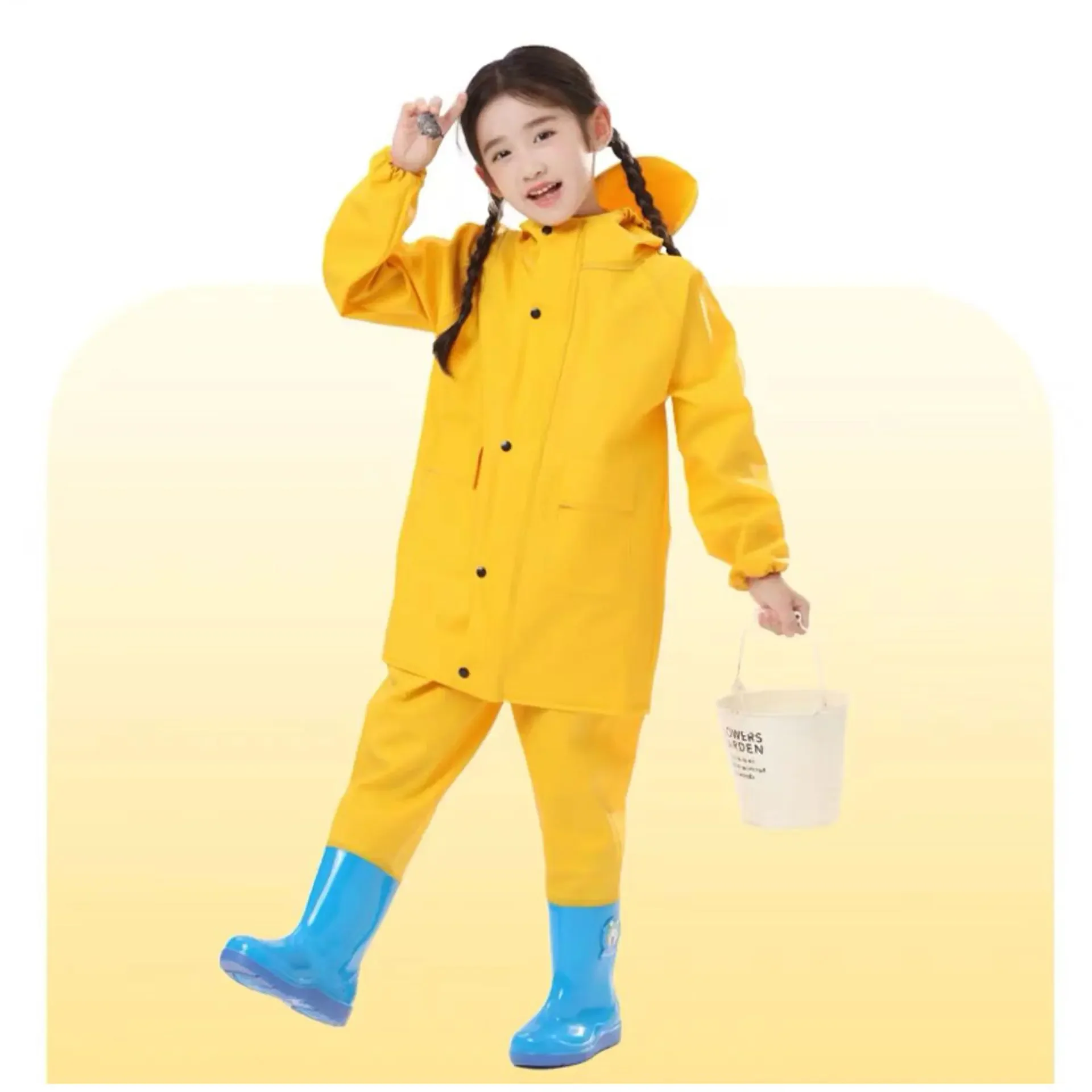 Children's Full Body Water Wading Pants Protective Clothing Waterproof Rain Pants Kindergarten Play Sand Fishing Uniforms