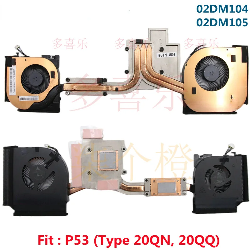 

ZMZM CPU DIS GPU N18P охлаждающий вентилятор-кулер для ноутбука Lenovo ThinkPad P53 02DM014