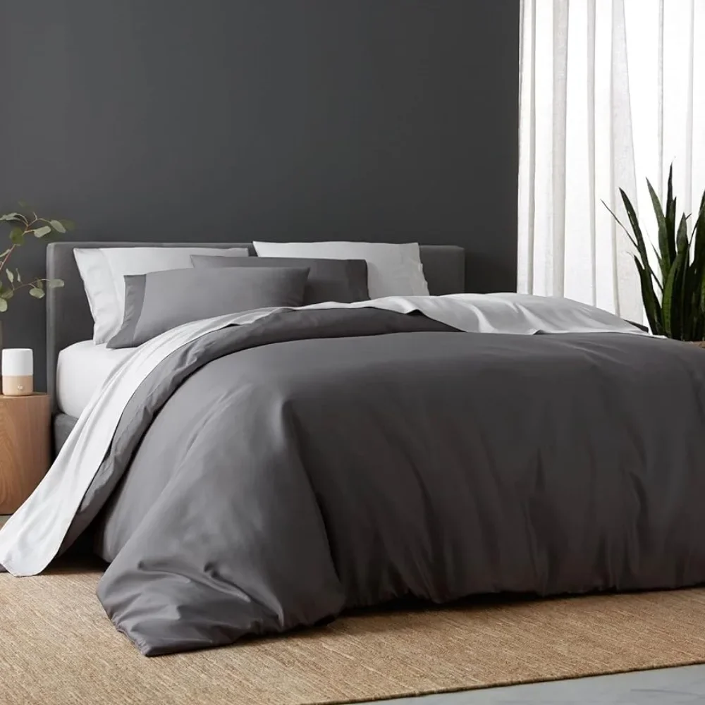 

100% organic bamboo duvet cover set, 1 duvet cover and 2 pillowcases for buttery softness