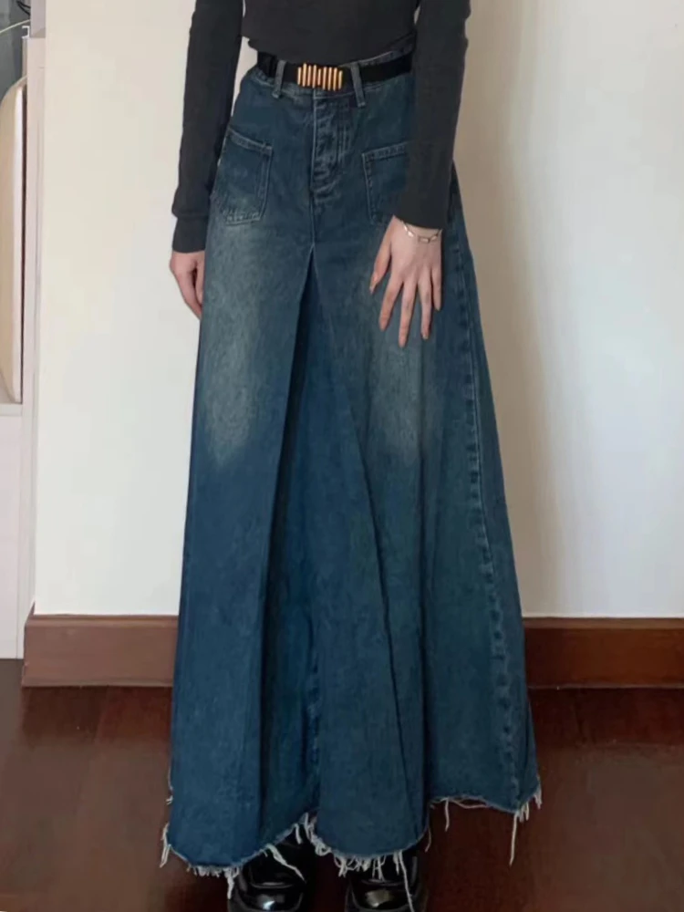 Jeans Wanita Retro Longgar Sederhana Semua Cocok Desain Fashion Wanita Musim Semi Gaya Korea Pinggang Tinggi Elegan Denim Kasual Lembut Sehari-hari